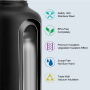 24 Hours Cold Custom Logo Print 304 Stainless Steel Classic Easy Pour Vacuum Insulated Beer Growler 64 OZ with Handle