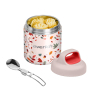 350ml/ 11 oz 304ss Fancy Kids Vacuum Insulated Lunch Toddlers Soup Thermos Foods Jar With Handle Spoon Wide Mouth