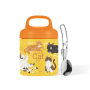 350ml/ 11 oz 304ss Fancy Kids Vacuum Insulated Lunch Toddlers Soup Thermos Foods Jar With Handle Spoon Wide Mouth