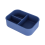 BPA Free Non-Toxic OEM ODM Kitchen Three Compartments Collapsible Silicone Food Storage Containers Bento Lunch Box for kids