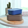 BPA Free Non-Toxic OEM ODM Kitchen Three Compartments Collapsible Silicone Food Storage Containers Bento Lunch Box for kids