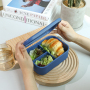 BPA Free Non-Toxic OEM ODM Kitchen Three Compartments Collapsible Silicone Food Storage Containers Bento Lunch Box for kids