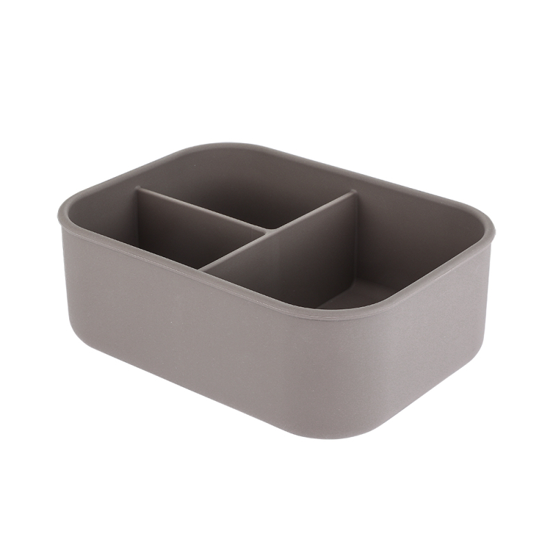 Customization Kids Set of Food Storage Box and Double Wall Stainless Steel Divided Three Compartments Baby Silicone Bento Box