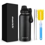 customize 24 oz double walled ODM/OEM 304 stainless steel Sport water bottle with straw or spout lid