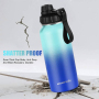customize 24 oz double walled ODM/OEM 304 stainless steel Sport water bottle with straw or spout lid
