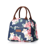 Ready To Ship 2021 portable fashion flower printing insulated thermal food cooler lunch bags for women