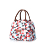 Ready To Ship 2021 portable fashion flower printing insulated thermal food cooler lunch bags for women