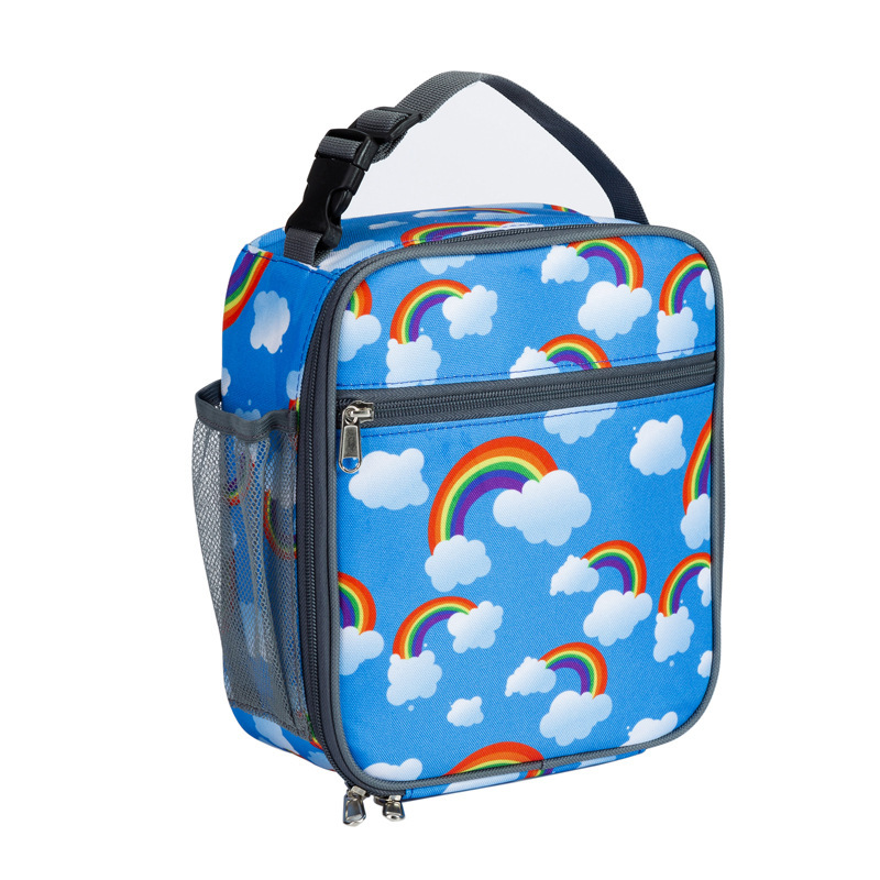 Korean fashionable boys and girls meal prep thermal insulated cooler lunch tote bags for school kids
