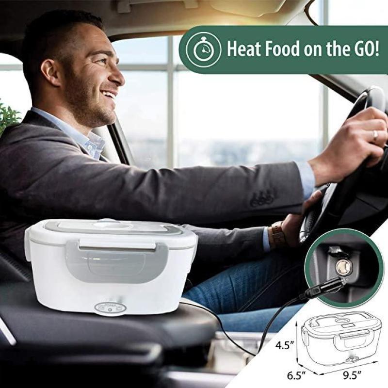 Office 110V/220V/12V Car Electric Heated Lunch Box with Compartment