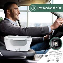 Office 110V/220V/12V Car Electric Heated Lunch Box with Compartment