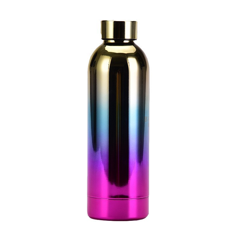 2022 New Design Custom Logo Print Cola Bottle Copper Color Gold Plating Stainless Steel Thermos Vacuum Insulated Water Bottles
