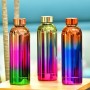 2022 New Design Custom Logo Print Cola Bottle Copper Color Gold Plating Stainless Steel Thermos Vacuum Insulated Water Bottles