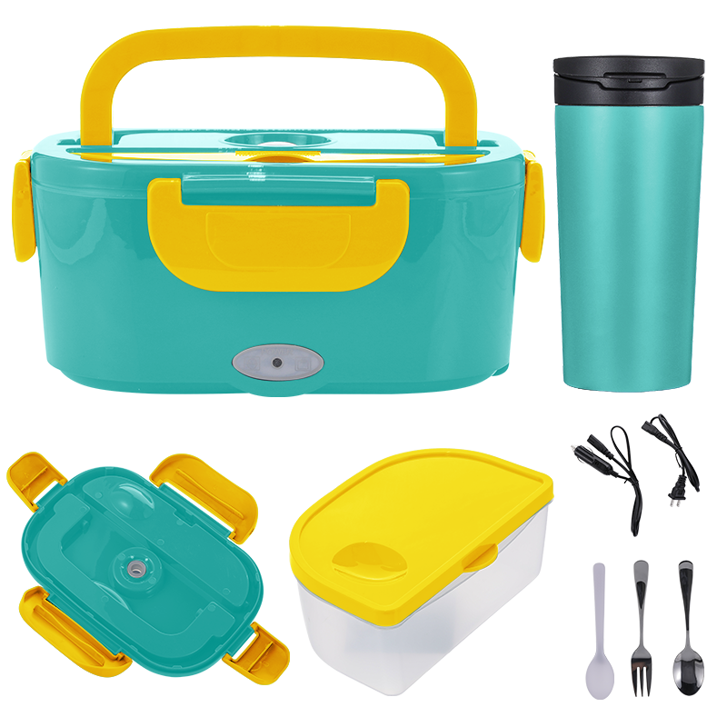 Electric Lunch Box Food Heater 2-In-1 Portable Food Warmer Lunch Box for Car  Home No Leaking Removable Inner 60W