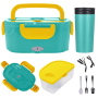 Electric Lunch Box Food Heater 2-In-1 Portable Food Warmer Lunch Box for Car  Home No Leaking Removable Inner 60W