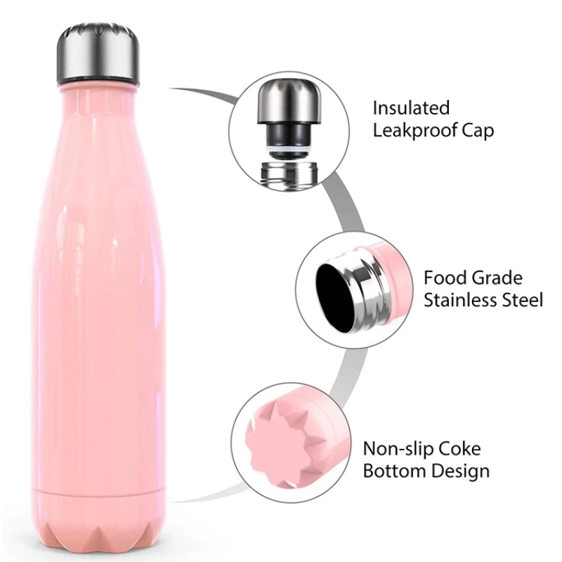 Ready To Ship Everich Double Wall Vacuum Insulated Flask Stainless Steel  Cup Cola Shaped Travel Sport Water Bottle