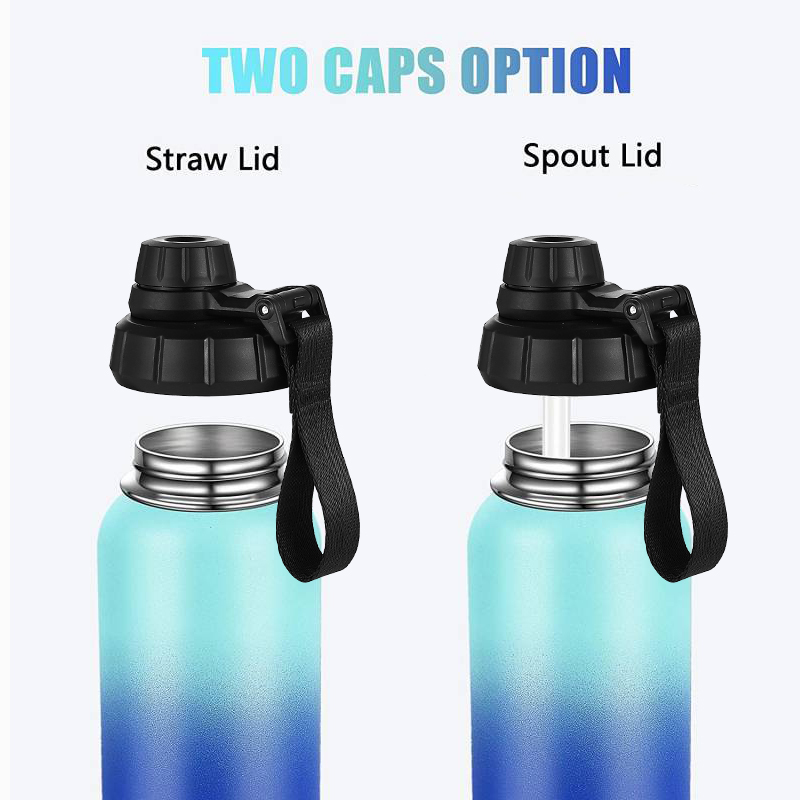 Fitness Travel Outdoor Big Capacity 84oz Water Bottle Double Wall 304 Stainless Steel Water bottles with Sports Handle Lid