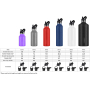 Custom logo gradient double wall stainless steel water bottle insulated with straw lid cleaning brush carry bag