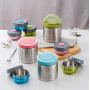 3 Extra Silicone Seals Thermal Stainless Steel Food Container Tiffin Box Kids Lunch Keep Warm with Bag