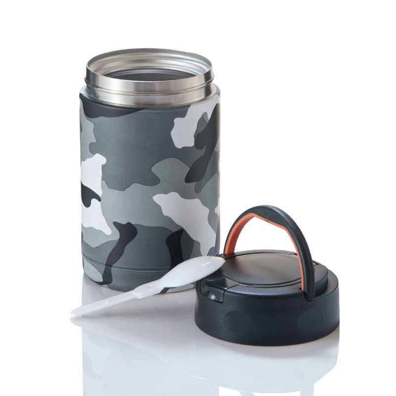 350ML/500ML Portable Round Shape Leakproof vacuum Insulated Stainless Steel thermal Food Jar