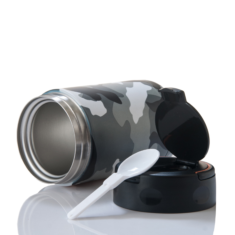 350ML/500ML Portable Round Shape Leakproof vacuum Insulated Stainless Steel thermal Food Jar