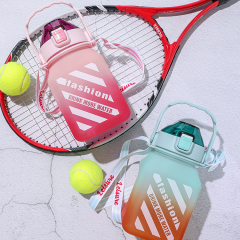 Outdoor OEM Customization Colorful Printing Square Shaped 1500ml Plastic Tritan SK PETG Sport Water Bottles with Handle