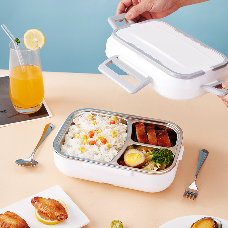 2 IN 1 304 stainless steel DC12V Car heated Electric lunch Box for car and home