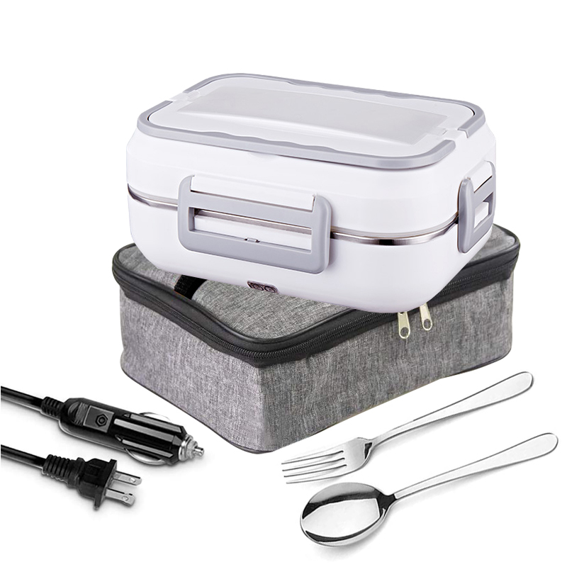 2 IN 1 304 stainless steel DC12V Car heated Electric lunch Box for car and home