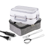 2 IN 1 304 stainless steel DC12V Car heated Electric lunch Box for car and home