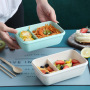 2021 Microwave Safe Food Containers School Office Wheat Straw Bento Lunch Box For kids and adults