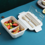 2021 Microwave Safe Food Containers School Office Wheat Straw Bento Lunch Box For kids and adults