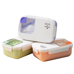 Puzzle Microwave Plastic Lunch Box Rectangular For Student Office Worker PP Material Lunch Box Puzzle Microwave Plastic Lunch Box Rectangular For Student Office Worker PP Material Lunch Box