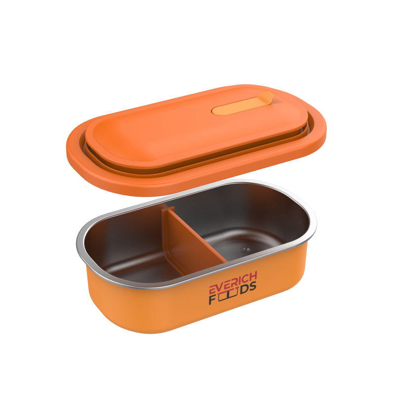 1000 ml Rectangle School Office Sandwich Snack Food Containers Stainless Steel Lunch Box with Extendable Silicone Lid