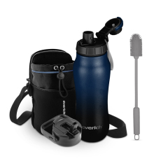 Water Bottle with New Wide Handle Lid Wide Mouth Vacuum Insulated 18/8 Stainless Steel 32 oz Gradient Color Vacuum Bottle