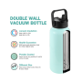 Creative New Colorful Powder Coated Double Wall 304 Stainless Steel Thermos Insulation Custom Water Bottle Vaccum Flasks