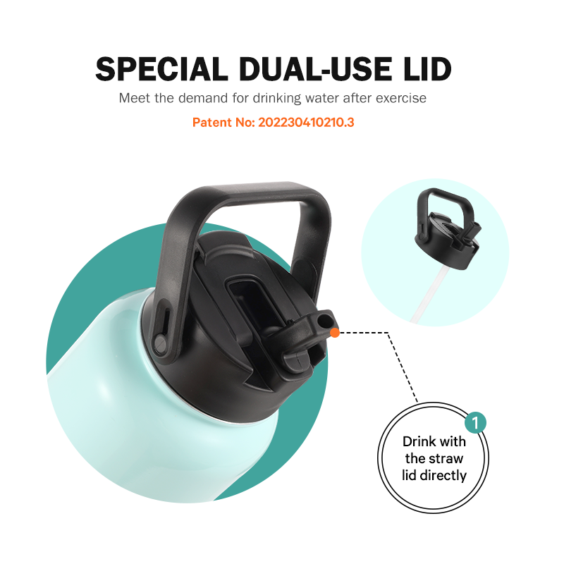 Creative New Colorful Powder Coated Double Wall 304 Stainless Steel Thermos Insulation Custom Water Bottle Vaccum Flasks