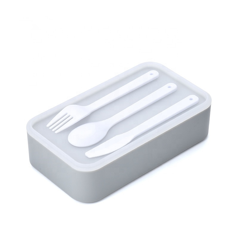 Microwavable Office School  2 Layer Bamboo Lid Lunch Box Leakproof Food Container Japan Lunch Box With Fork Spoon and lunch bag