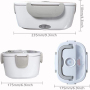 Home Car Use Hot, Electric Heating Food Container School Kids Stainless Steel Office Electrical Tiffin Lunch Box With Lunch Bag