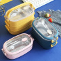 800ml /1500ml two/ three layers stainless steel lunch box set soup bottle for kid Bento Box Lunch with insulation bags