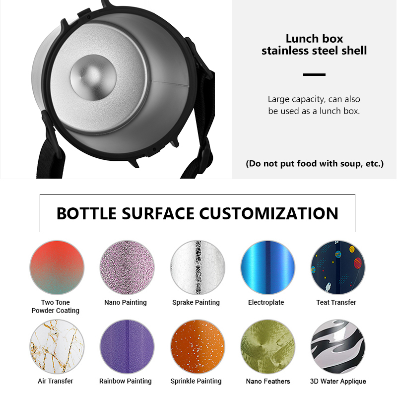 ODM New Mould 304 Stainless Steel Round Insulated Stackable Thermo food Container Bento Lunch Box