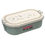 Portable Creative Custom Logo Print Divided Two Compartments Single Wall 304 Stainless Steel Bento Lunch Box for Kids Adults