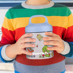 Orange 12 oz ODM Insulated Thermos Portable Food Jar Container Kids Lunch Box Soup with Handle Lid