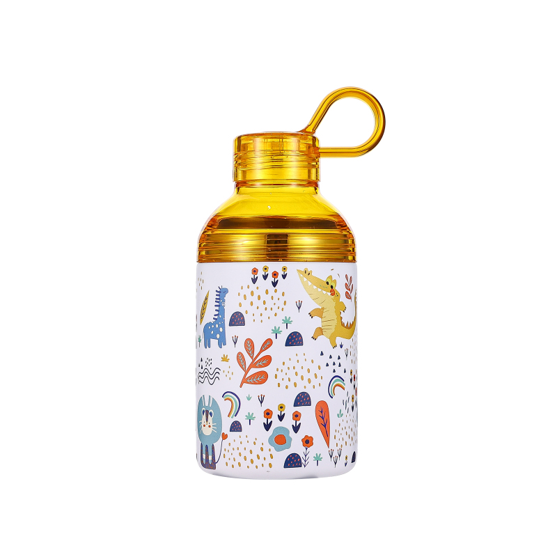 OEM Custom BPA Free 12oz Double Wall 304 Stainless Steel Insulated Vaccum Water Bottle for Kids School with Plastic Lid