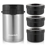 1220ml 3 Layer metal thermal insulated stainless steel lunch box vacuum seal lunch box for kids