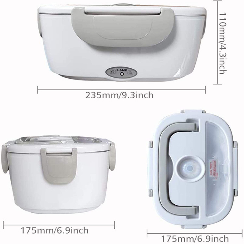 110V/12V 24V 40W Portable Electric Food Warmer Heater Electric Lunch Box with Stainless Steel Container and Insulated Lunch Bag