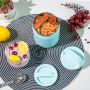 Large Tritan Glass Container Stainless Steel Insulated Thermos Food Containers with Handle Lid