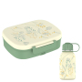 OEM Printing Square Tiffin BPA Free 900 ml Plastic Bento Lunch Box Set and 12 oz Stainless Steel 304 Water Bottle Set