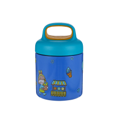 small capacity ODM/OEM 350ml insulated vacuum custom cute pattern kids food jar