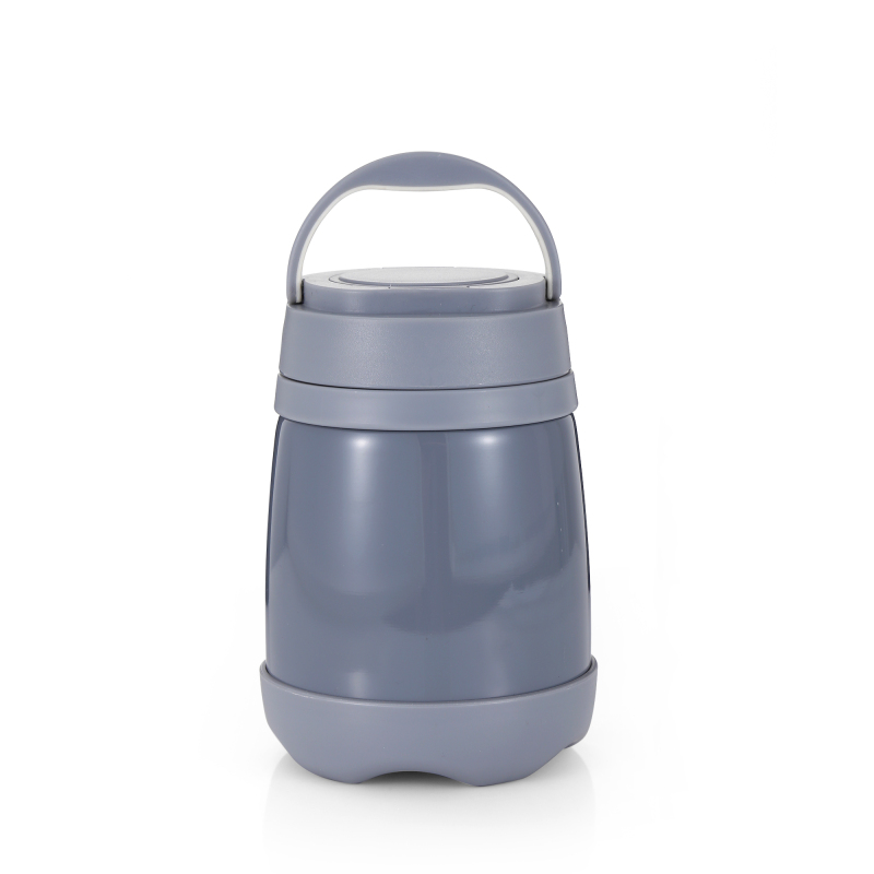 Everich folding spoon 350ML 500MLbagasse food container plastic Stainless Steel vacuum Storage Leak Proof  jar with handle