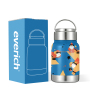 Custom Logo Sport Drinking 350ml Stainless Steel Insulated Vaccum Flasks Water Bottles with Handle Lid