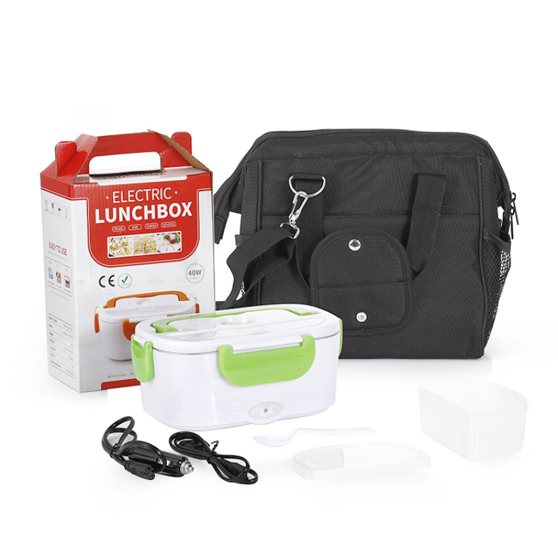 Portable Electric Lunch Box Food Heated Stainless Steel for Car and Office Home Portable Hot Lunch Box with bag